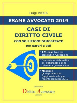 cover image of ESAME AVVOCATO 2019. Casi di Diritto civile